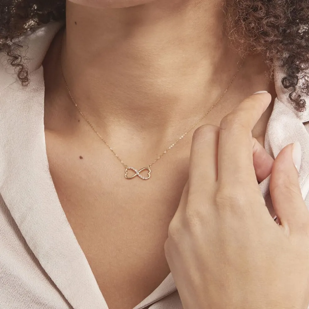 Collier Or Jaune Ilyas Oxyde De Zirconium