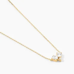 Collier Or Jaune Isidor Oxydes De Zirconium