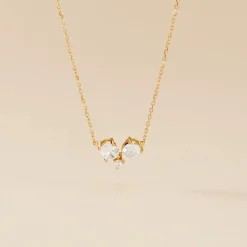 Collier Or Jaune Isidor Oxydes De Zirconium