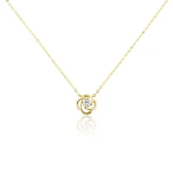 Collier Or Jaune Lazarus Oxyde De Zirconium