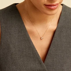 Collier Or Jaune Lazarus Oxyde De Zirconium