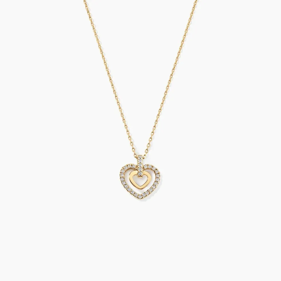 Collier Or Jaune Love Is In The Air Oxydes De Zirconium