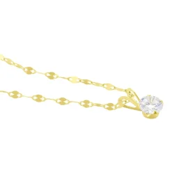 Collier Or Jaune Luminae Oxyde De Zirconium