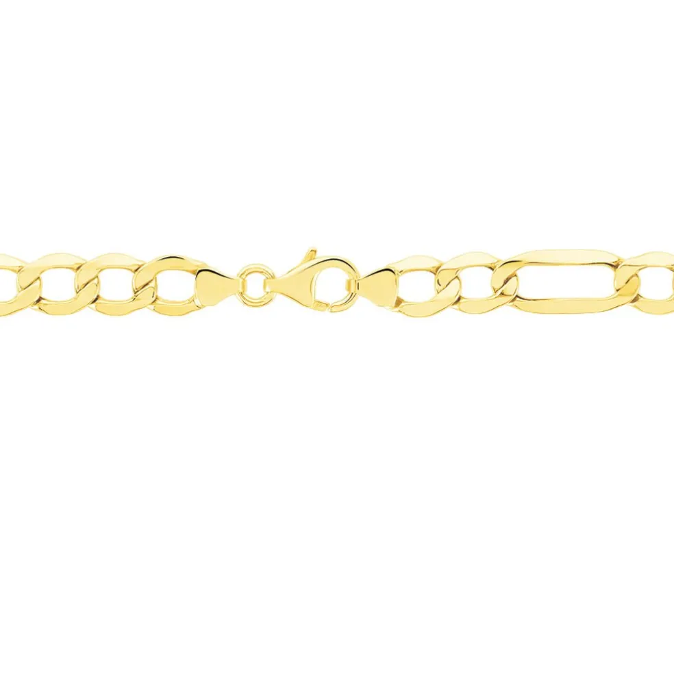 Collier Or Jaune Maille Alternée
