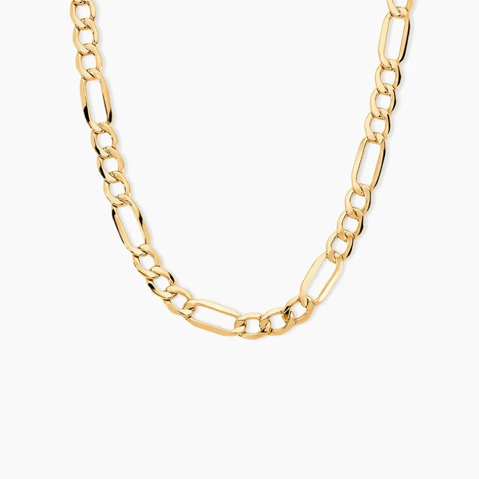 Collier Or Jaune Maille Alternée