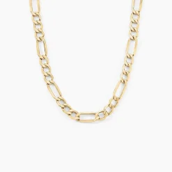 Collier Or Jaune Maille Alternée