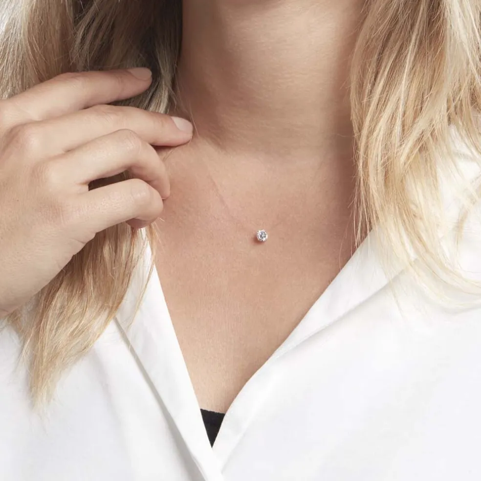 Collier Or Jaune Maiorga Oxyde De Zirconium