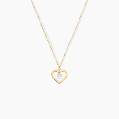 Collier Or Jaune Maximiliane Oxyde De Zirconium