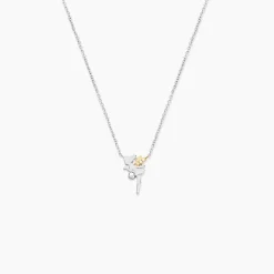 Collier Or Jaune Oxyde De Zirconium