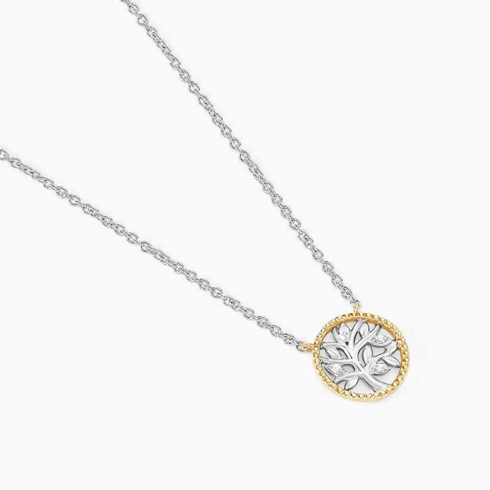 Collier Or Jaune Oxyde De Zirconium