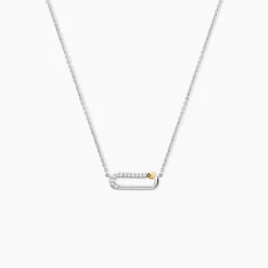 Collier Or Jaune Oxyde De Zirconium