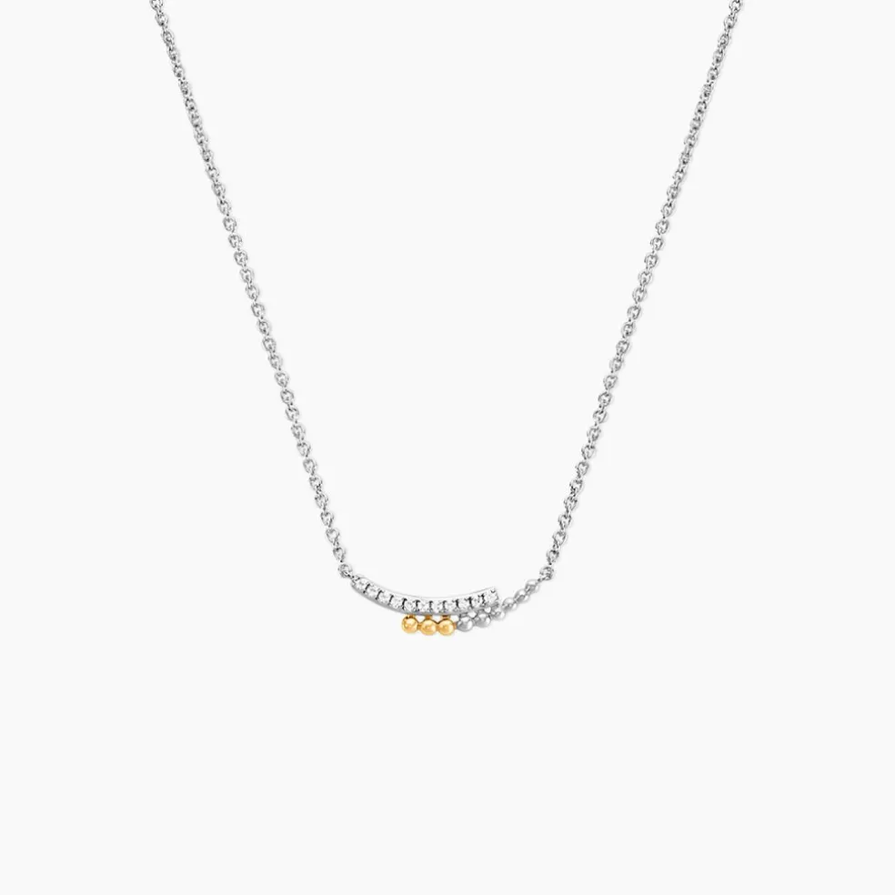 Collier Or Jaune Oxyde De Zirconium