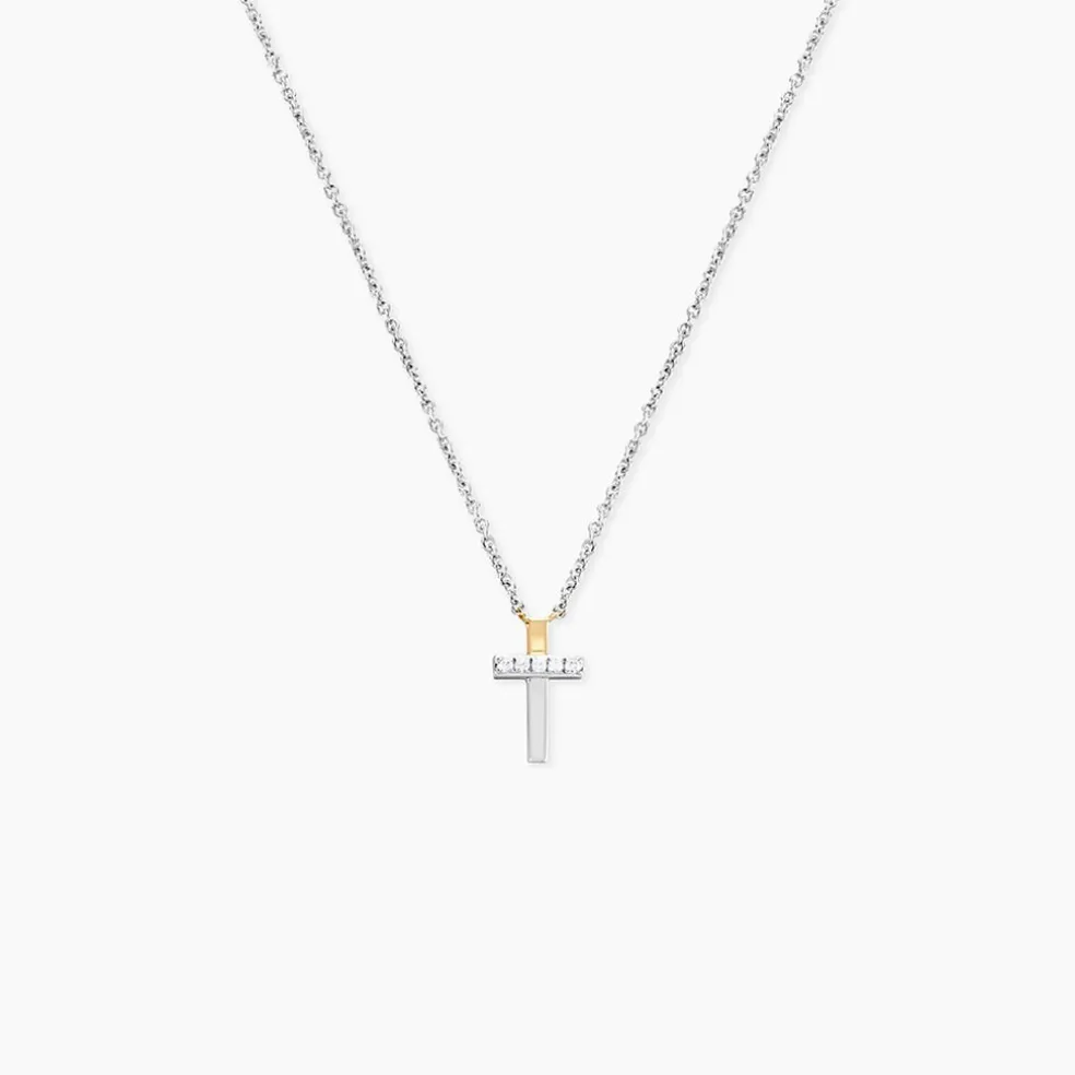 Collier Or Jaune Oxyde De Zirconium