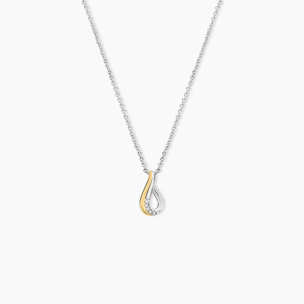 Collier Or Jaune Oxyde De Zirconium