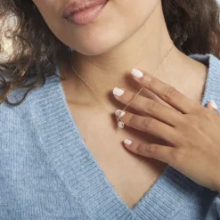 Collier Or Jaune Sagesse Oxydes De Zirconium