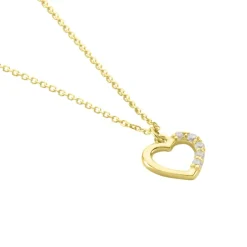 Collier Or Jaune Vehanouche Oxydes De Zirconium