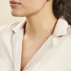 Collier Or Jaune Veridienne Oxyde De Zirconium