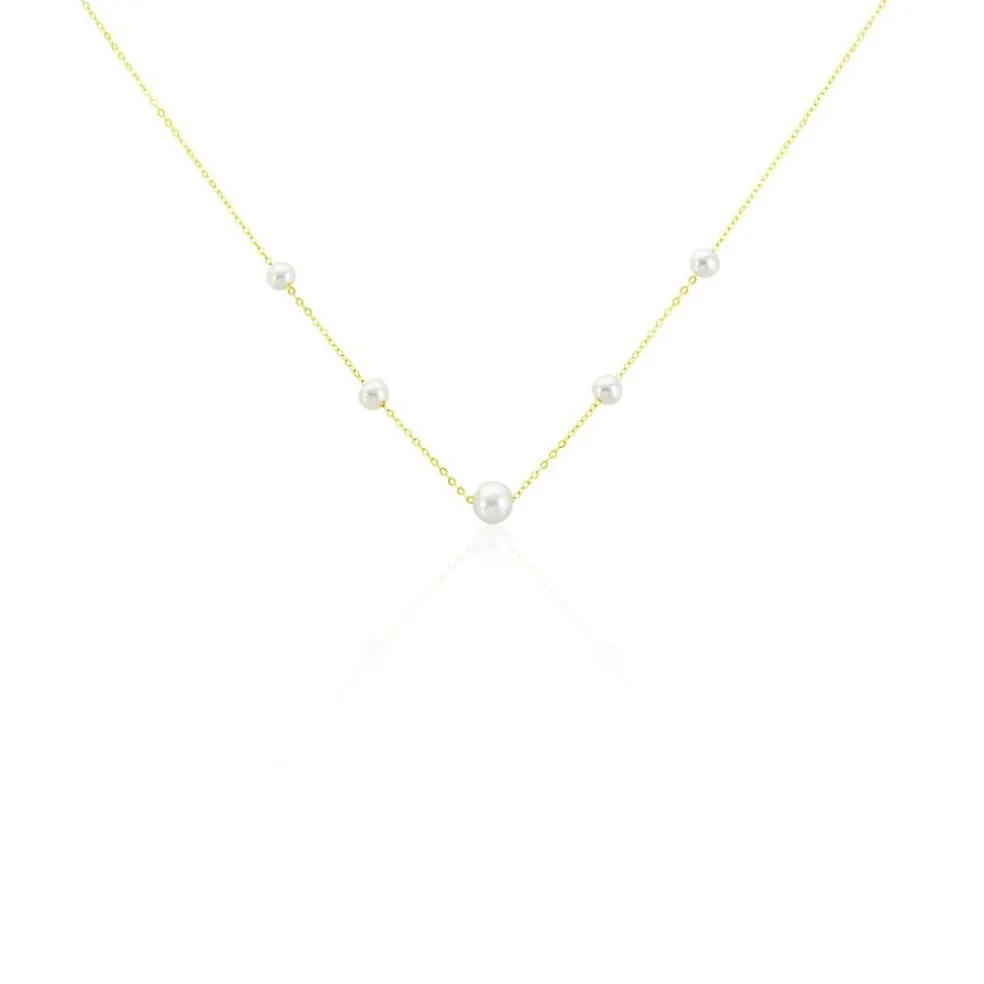 Collier Or Jaune Yolanda Perles De Culture