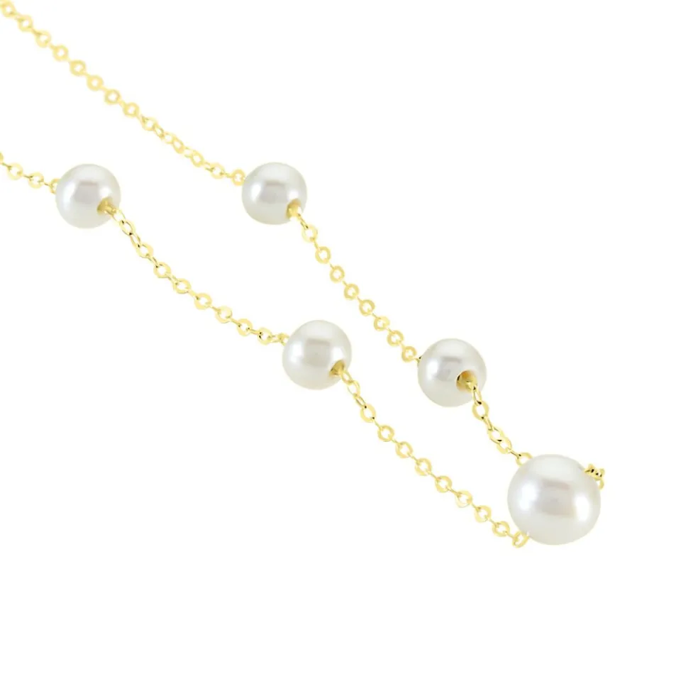Collier Or Jaune Yolanda Perles De Culture