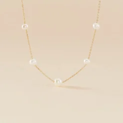 Collier Or Jaune Yolanda Perles De Culture