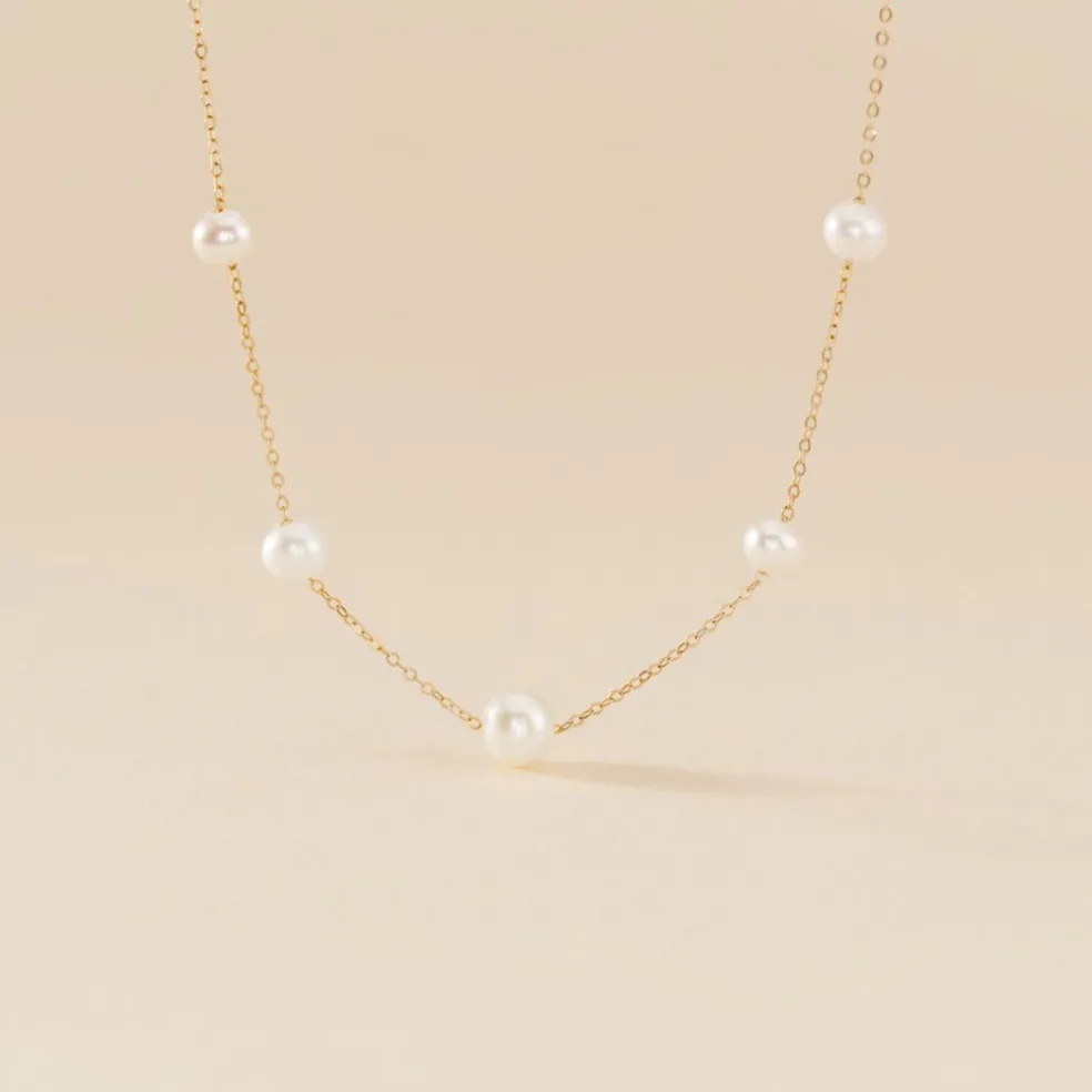 Collier Or Jaune Yolanda Perles De Culture