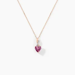 Collier Or Rose Clothilde Rhodolite