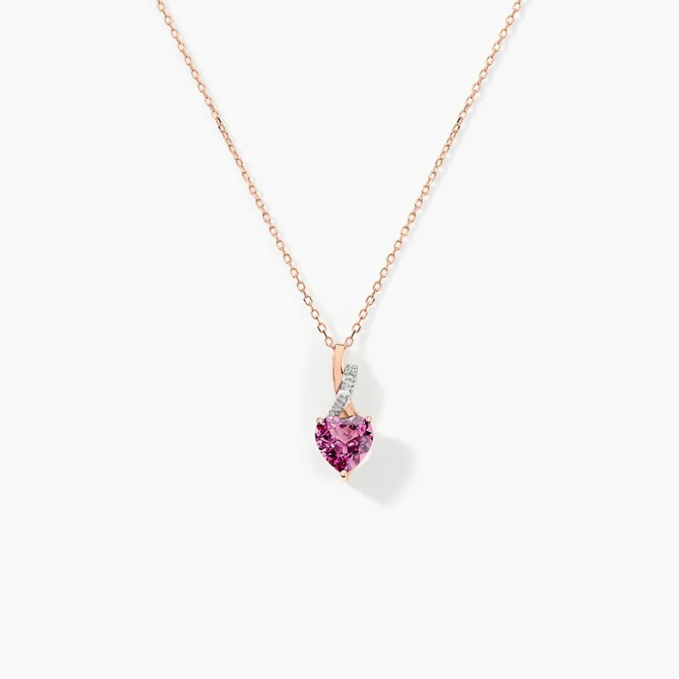 Collier Or Rose Clothilde Rhodolite