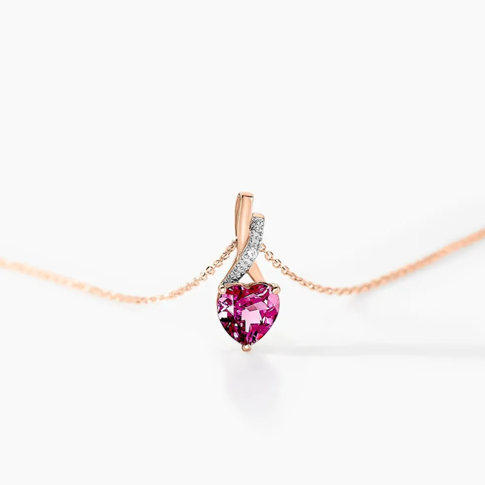 Collier Or Rose Clothilde Rhodolite