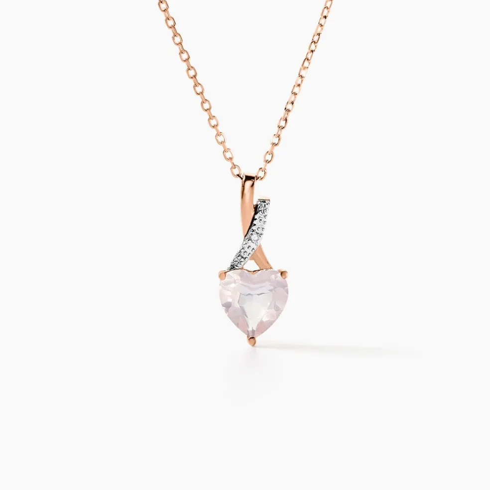 Collier Or Rose Clothilde Quartz