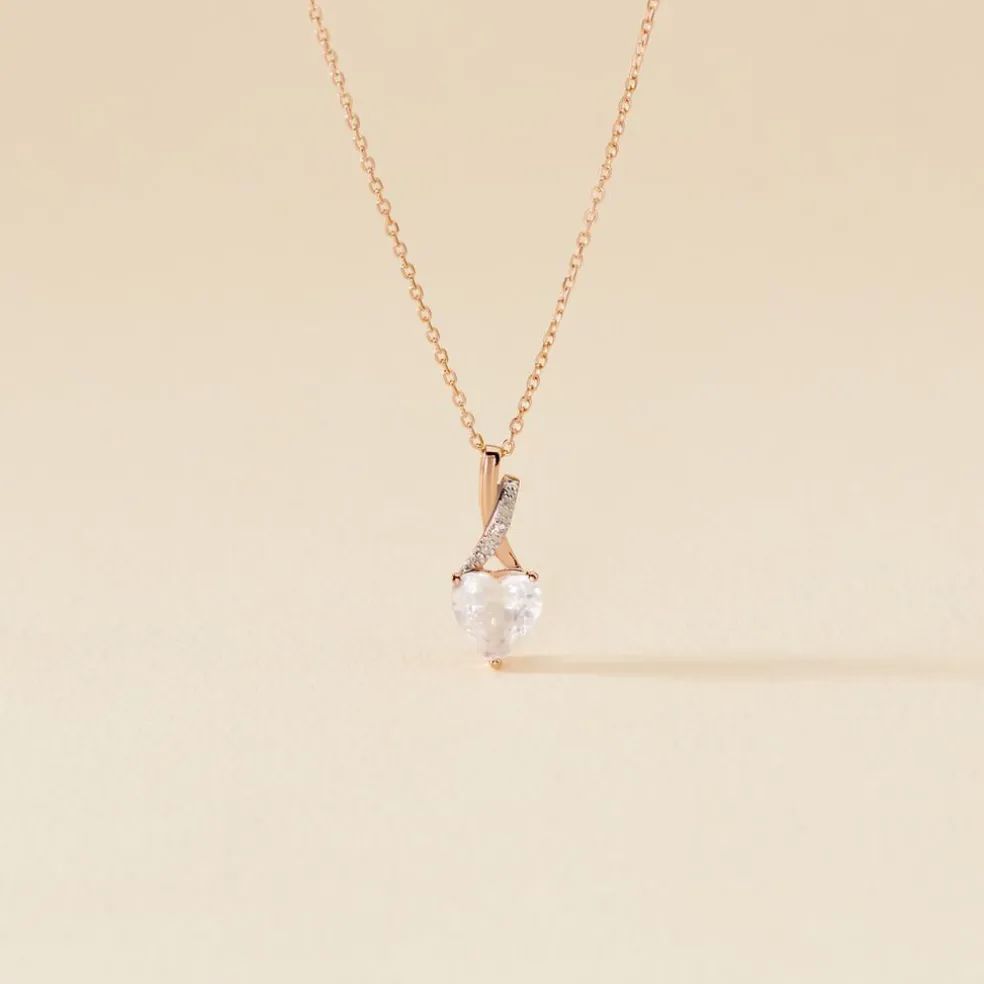Collier Or Rose Clothilde Quartz