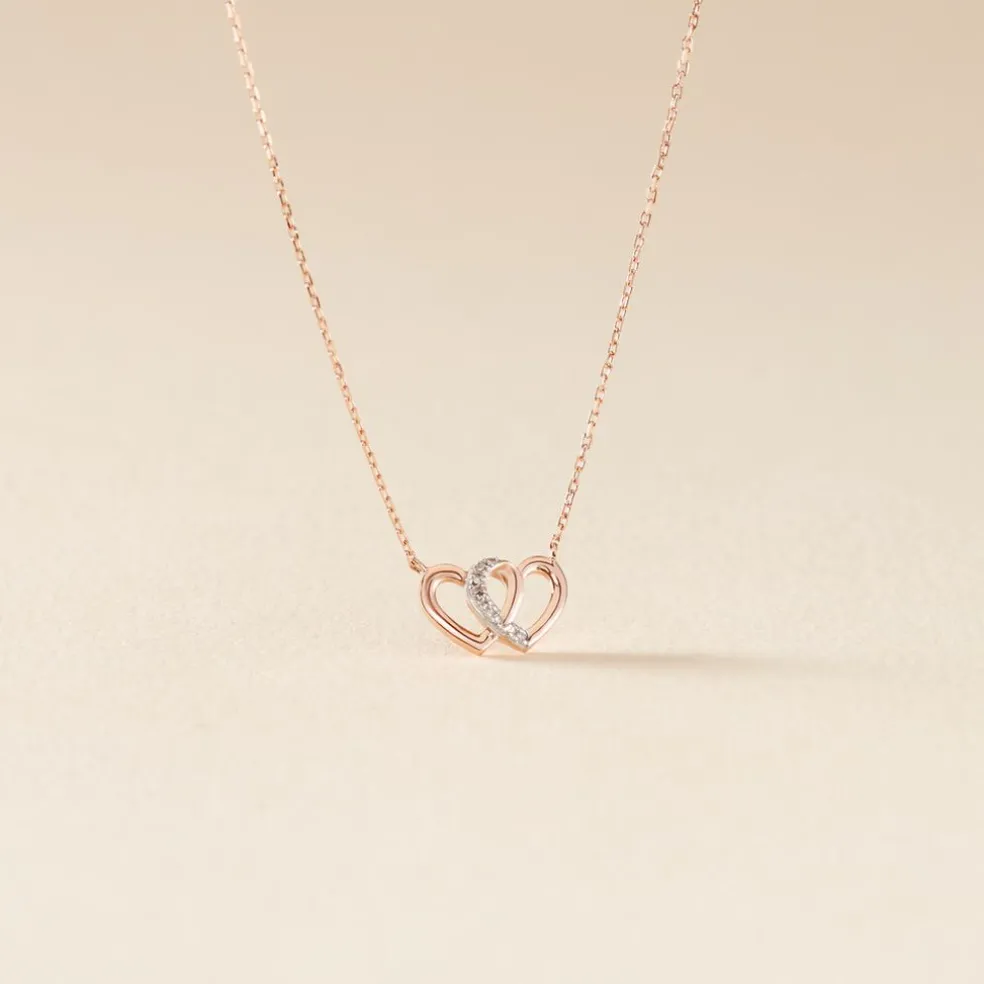 Collier Or Rose Valiere Diamants