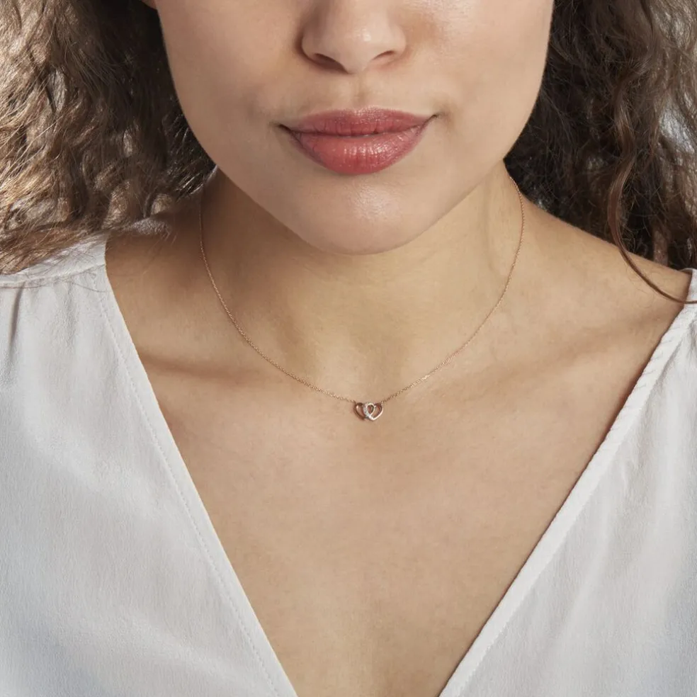 Collier Or Rose Valiere Diamants