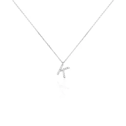 Collier Oran Or Blanc Diamant