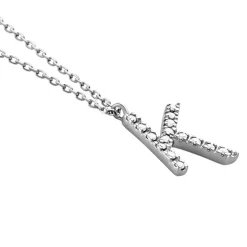 Collier Oran Or Blanc Diamant