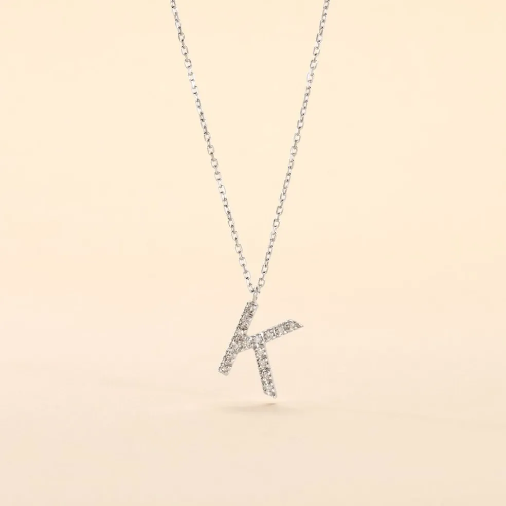 Collier Oran Or Blanc Diamant