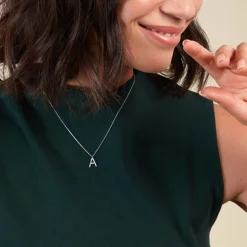 Collier Oran Or Blanc Diamant