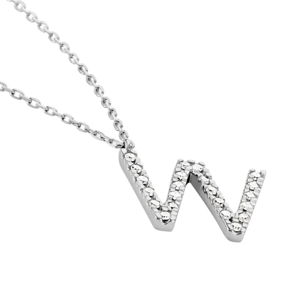 Collier Oran Or Blanc Diamant