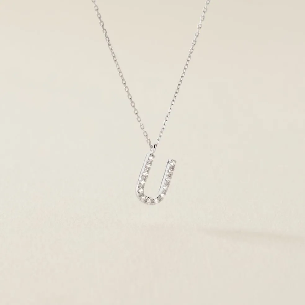 Collier Oran Or Blanc Diamant