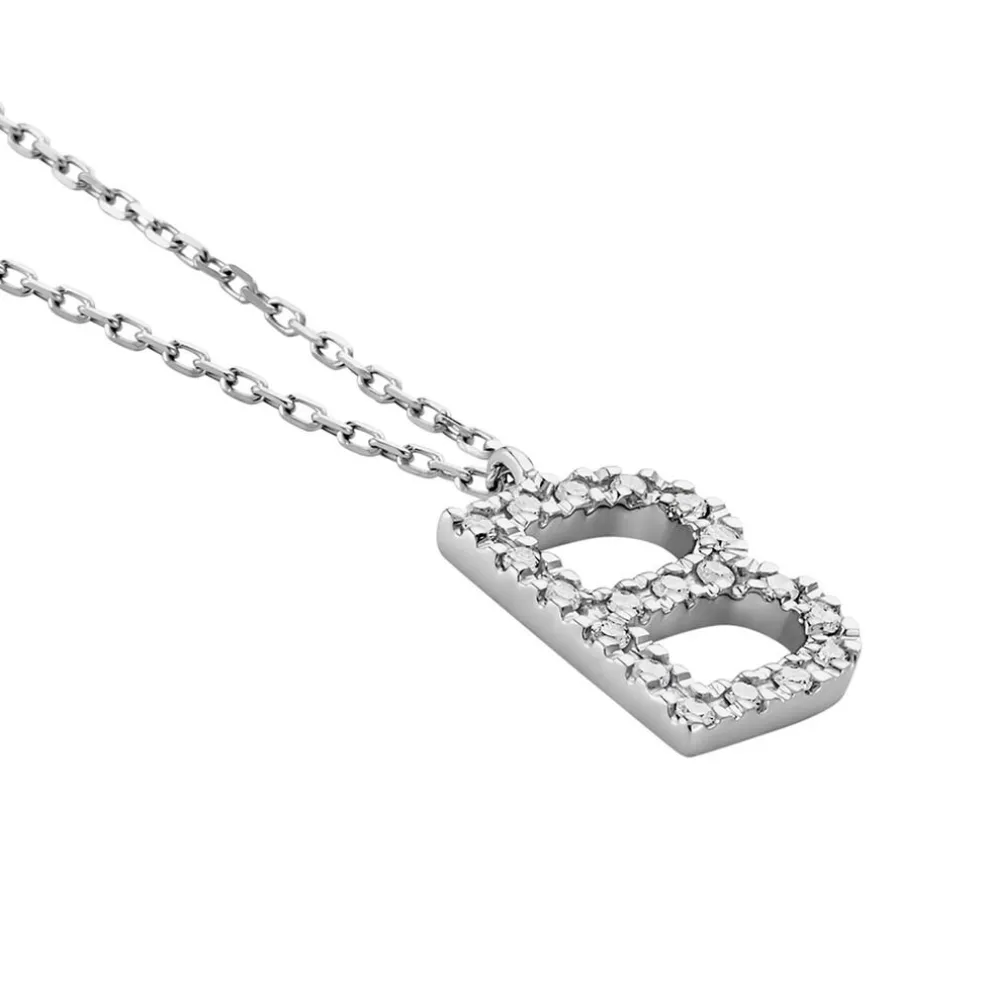 Collier Oran Or Blanc Diamant