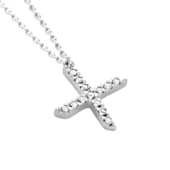 Collier Oran Or Blanc Diamant