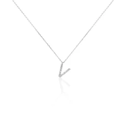 Collier Oran Or Blanc Diamant