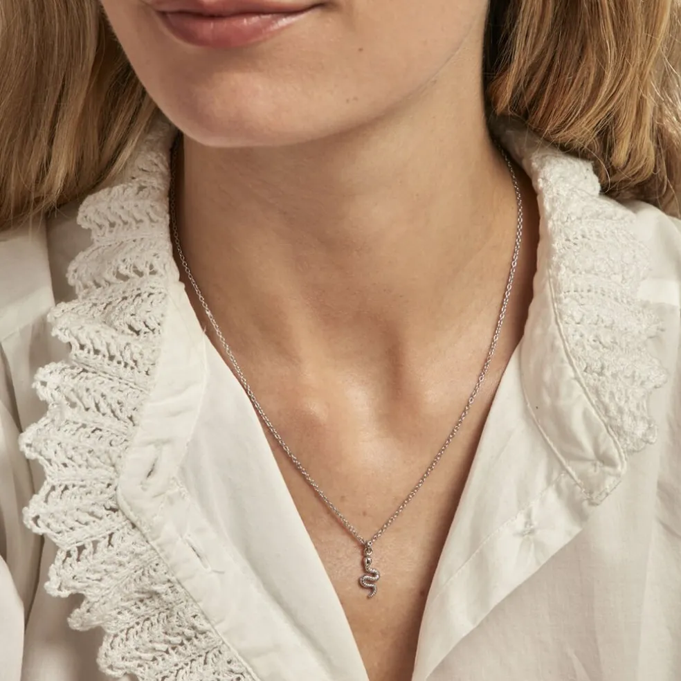 Collier Oria Argent Blanc