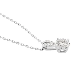 Collier Orphee Or Blanc Diamant
