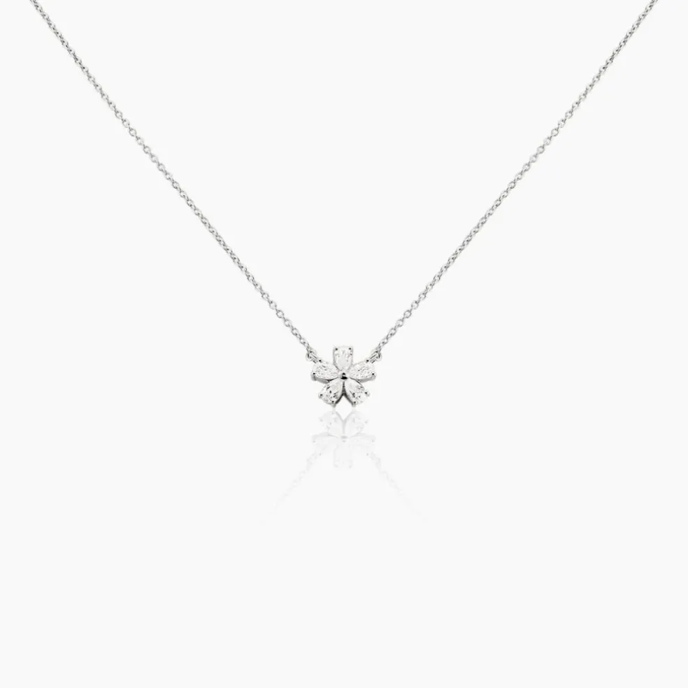 Collier Oskari Argent Blanc Oxyde De Zirconium