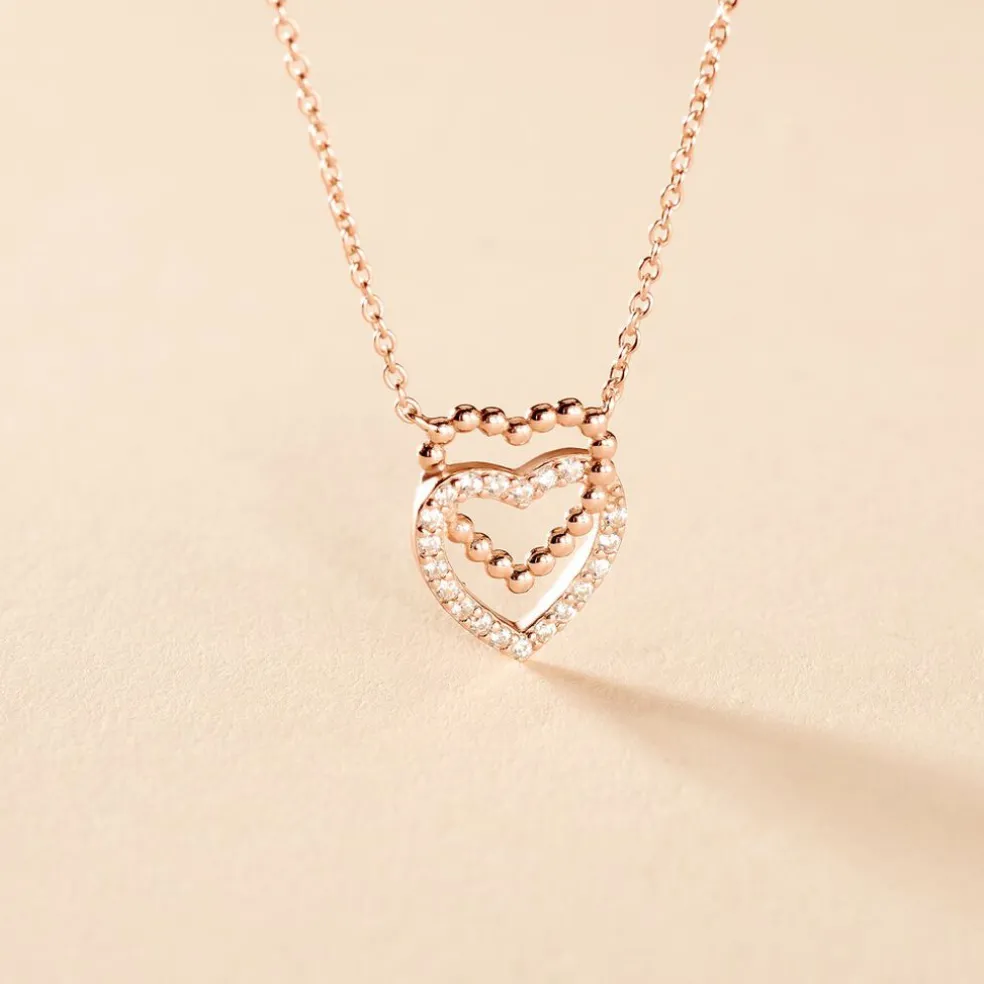 Collier Ottavia Argent Rose Oxyde De Zirconium