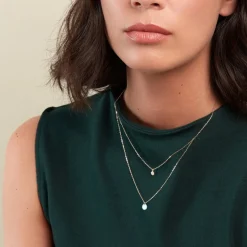 Collier Pampilles Colorées Or Jaune Amazonite