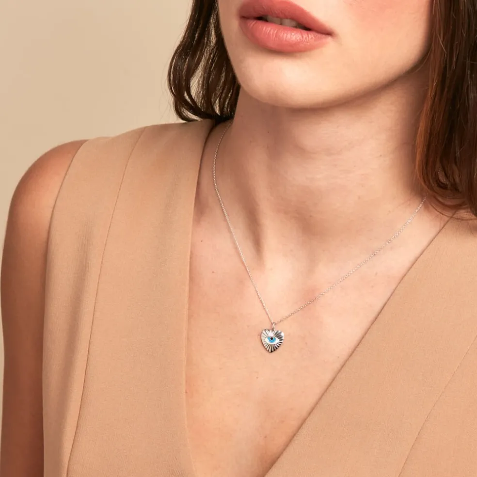 Collier Parad'eyes Argent Blanc