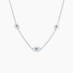 Collier Parad'eyes Argent Blanc