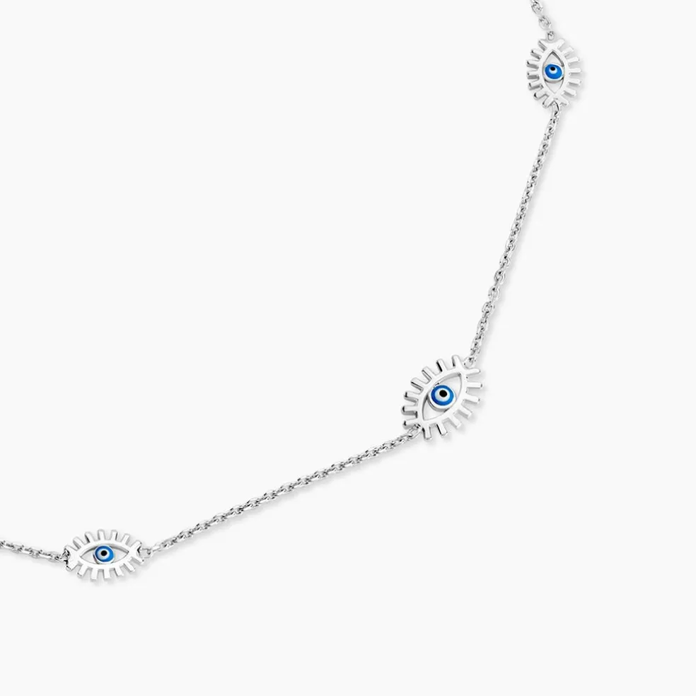 Collier Parad'eyes Argent Blanc