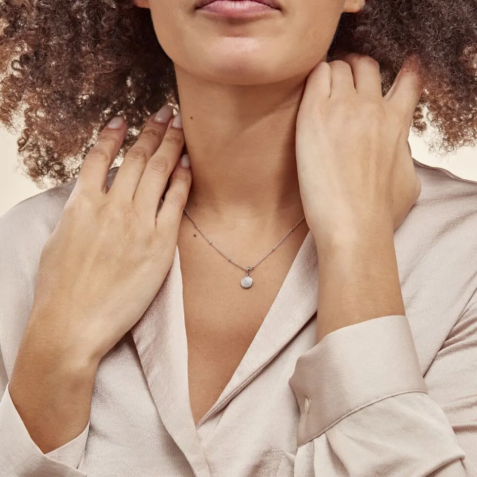 Collier Pascalin Argent Blanc Oxyde De Zirconium